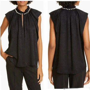 Kate Spade New York Faux Pearl Trimmed Top Women’s XS